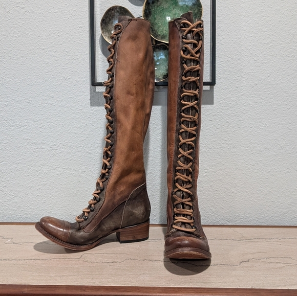 NEW FreeBird ARLO Lace Up Knee High Boots size 7 - Picture 5 of 16